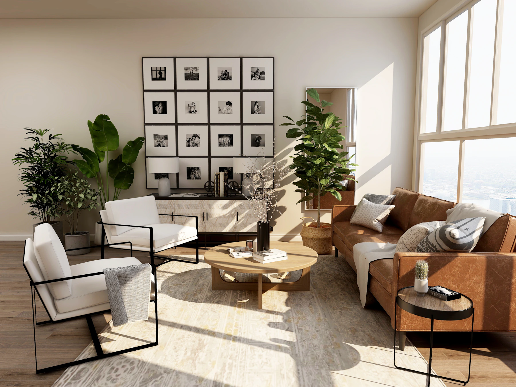 Illustrative comfortable living room