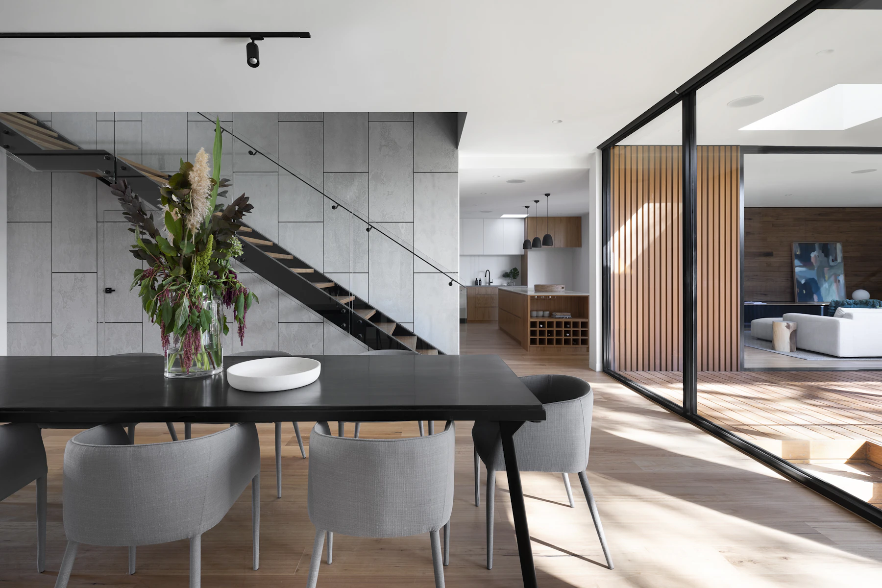 Illustrative serene home with natural textures